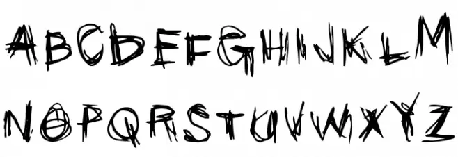 Scribblicious Schriftart Groß