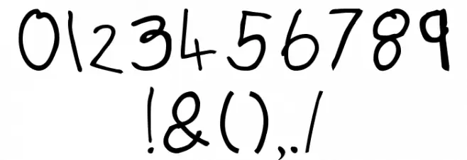 Scribeedoo Font OTHER CHARS