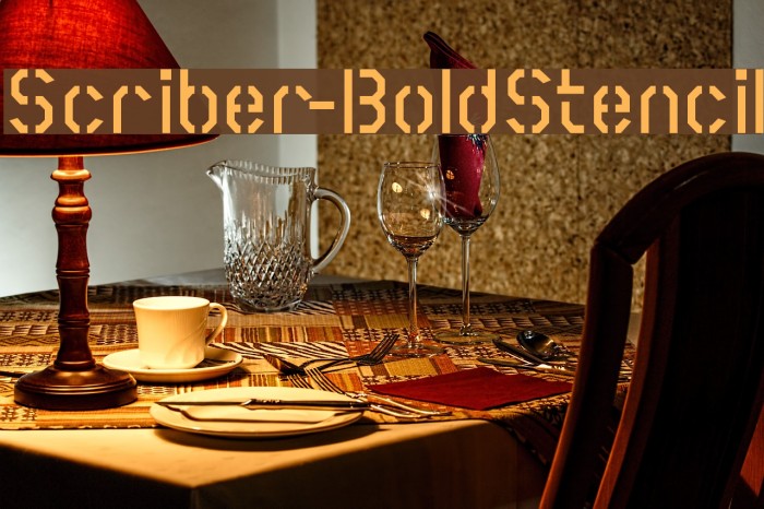Scriber-BoldStencil Font examples