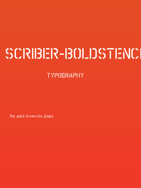 Scriber-BoldStencil Poster