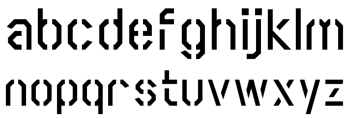 Scriber-BoldStencil Font LOWERCASE