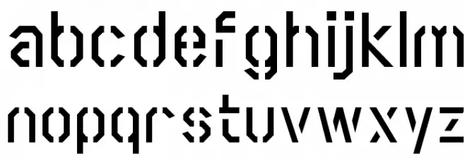 Scriber-BoldStencil फ़ॉन्ट लोअरकेस