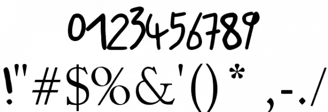 Scribs Font OTHER CHARS