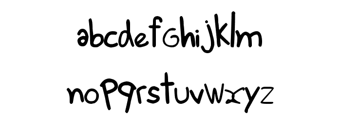 Scribs Font LOWERCASE