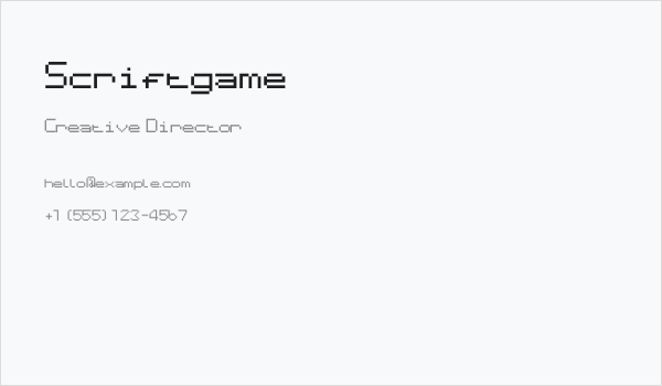 Scriftgame Business Card