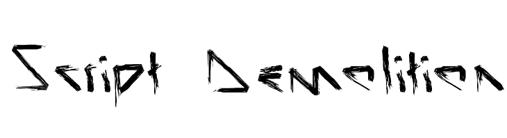 Script Demolition Font