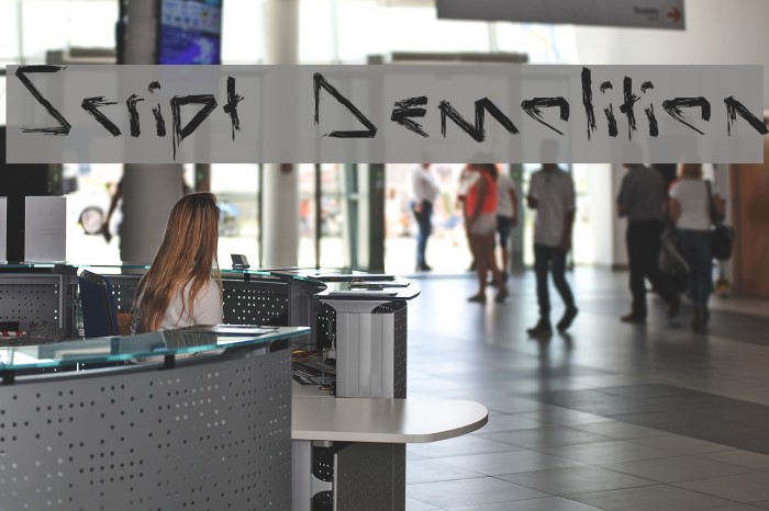Script Demolition Font examples