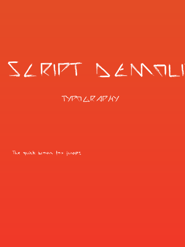 Script Demolition Poster