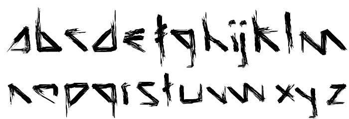 Script Demolition Font LOWERCASE