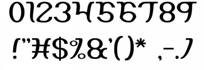 Script Machine Font OTHER CHARS