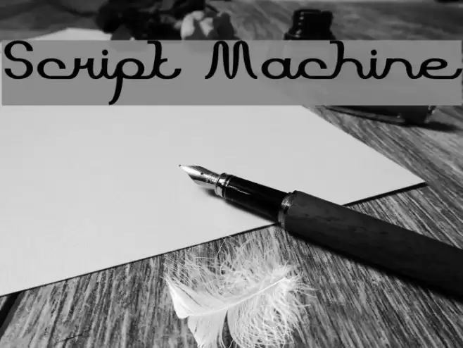 Script Machine Font examples