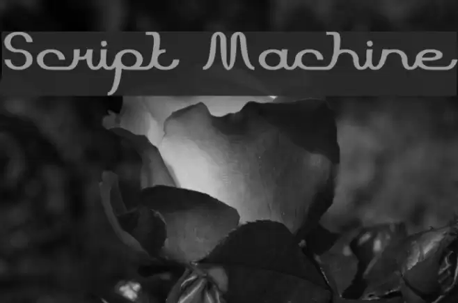 Script Machine Font examples