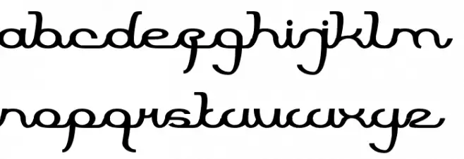 Script Machine Schriftart Kleinbuchstaben