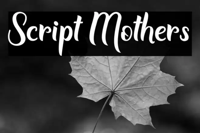 Script Mothers Font examples