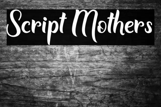 Script Mothers Font examples