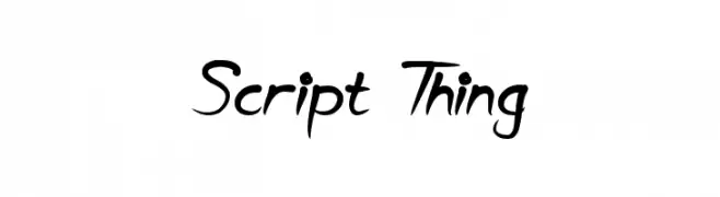 Script Thing  Frei Schriftart Herunterladen