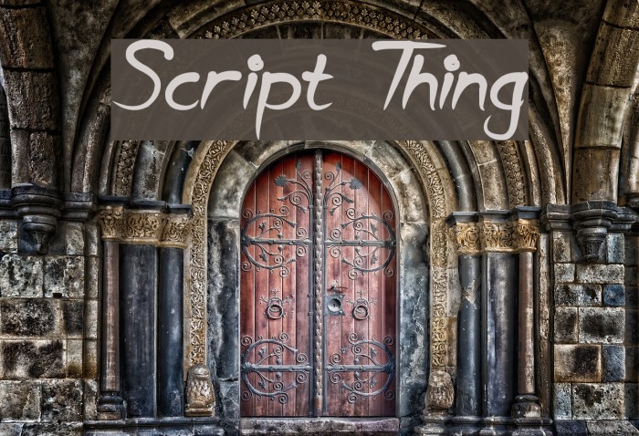 Script Thing Font examples