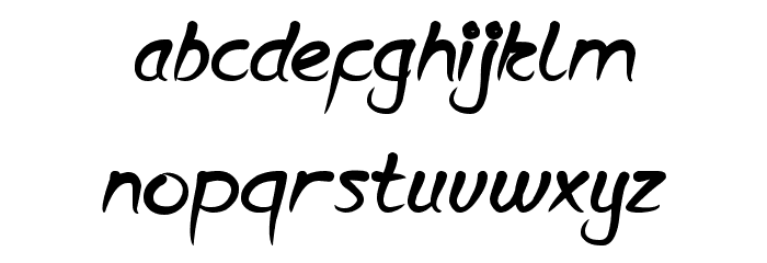 Script Thing Font LOWERCASE