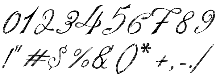 Script Writing Font OTHER CHARS