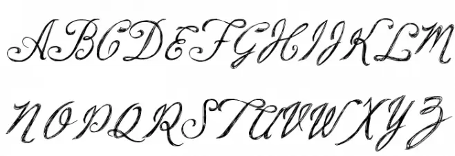 Script Writing Fonte MAIÚSCULAS