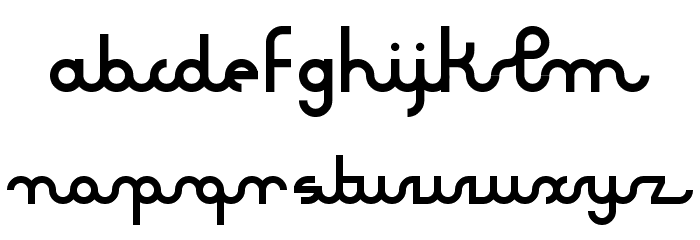 Script test Regular Font LOWERCASE