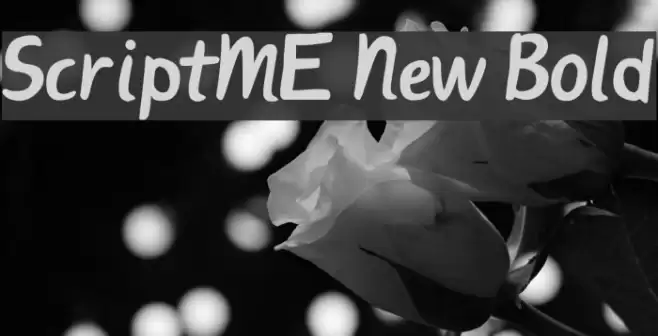 ScriptME New Bold Шрифта examples
