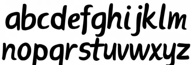 ScriptME New Bold Schriftart Kleinbuchstaben