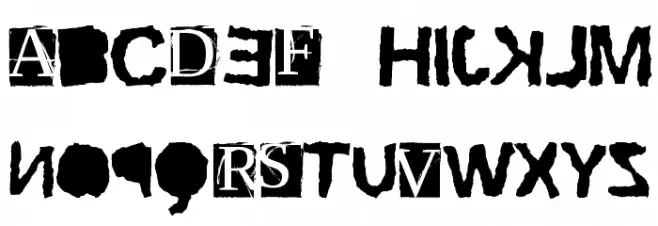 ScriptSERIF ripTRASH Schriftart Groß