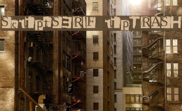 ScriptSERIF ripTRASH لخطوط تنزيل examples