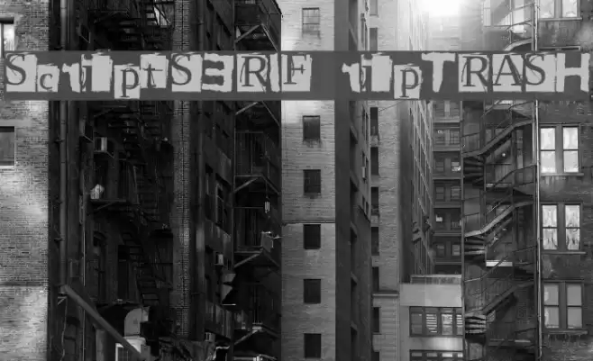 ScriptSERIF ripTRASH خط examples