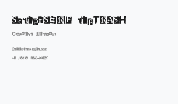 ScriptSERIF ripTRASH Business Card