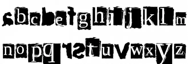 ScriptSERIF ripTRASH خط أحرف صغيرة