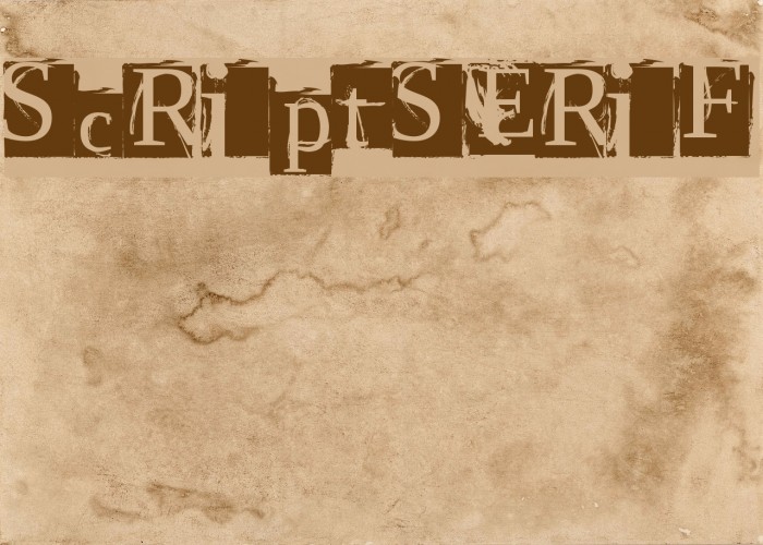 ScriptSERIF Font examples