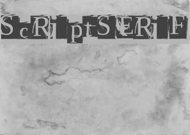 ScriptSERIF Font examples