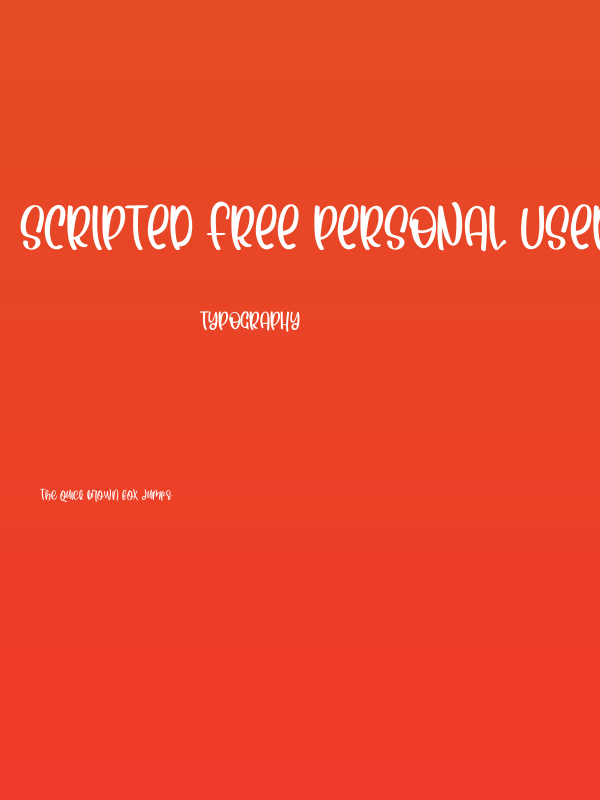 Scripted Free Personal Used Poster