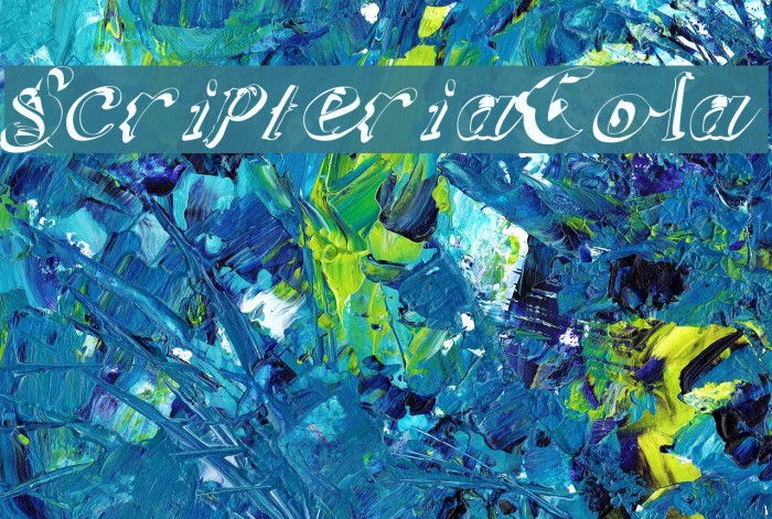 ScripteriaCola Font examples