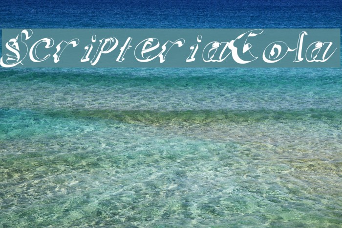 ScripteriaCola Font examples