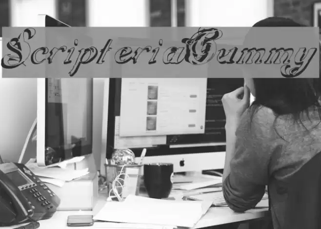 ScripteriaGummy Font examples