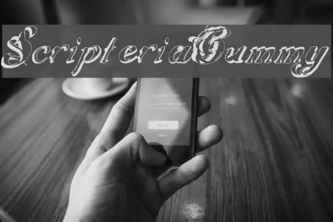 ScripteriaGummy Font examples