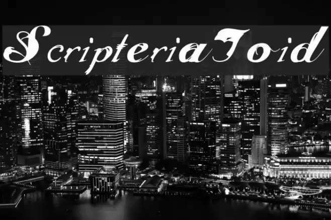 ScripteriaToid Font examples