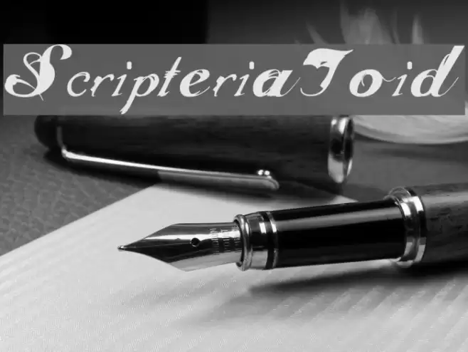 ScripteriaToid Font examples