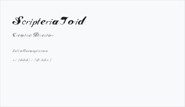 ScripteriaToid Business Card