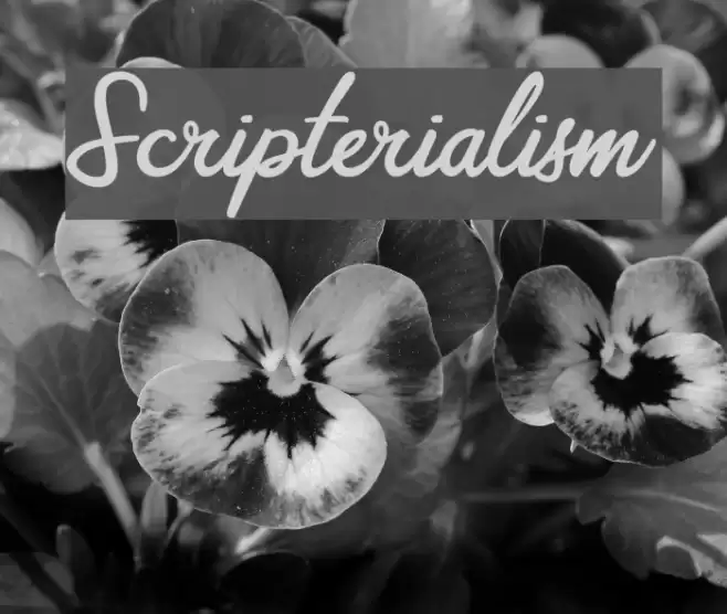Scripterialism Font examples