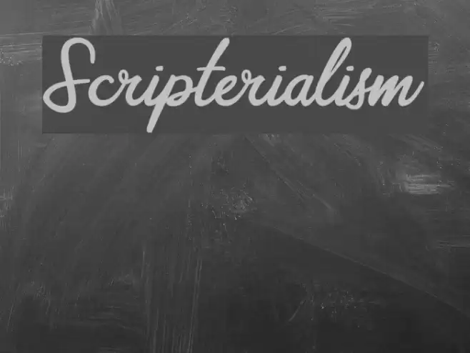 Scripterialism Font examples