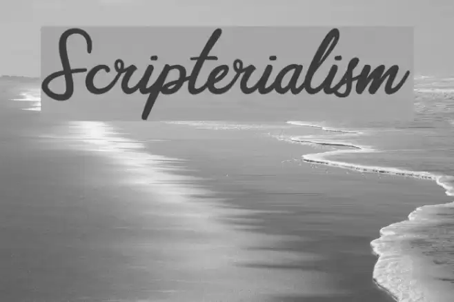 Scripterialism Font examples