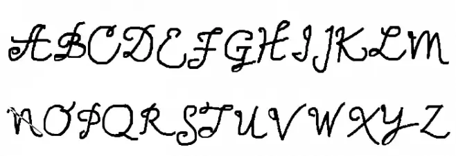 Scripterina फ़ॉन्ट अपरकेस