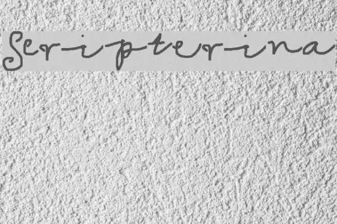 Scripterina Font examples
