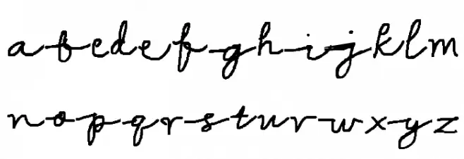 Scripterina Schriftart Kleinbuchstaben