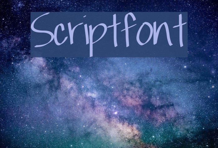 Scriptfont Font examples