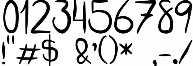 ScriptiaHappy Font OTHER CHARS